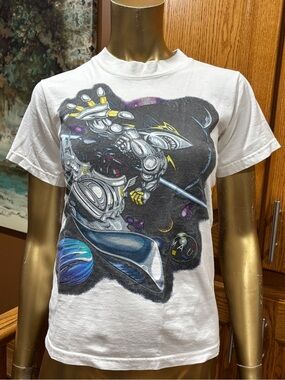 Vintage 1990’s Maui and Sons ” shark warrior space surfer’ YOUTH size